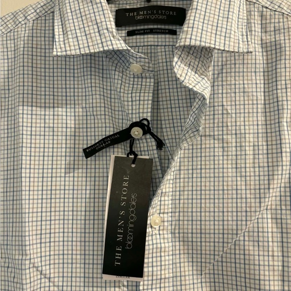 The Men's Store Light Blue Checkered Button Down Shirt - Picture 2 of 3